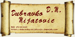 Dubravko Mijatović vizit kartica